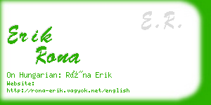 erik rona business card